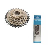 Windmeile | Ensemble chaîne CN-HG40 et Roue Libre MF-TZ500 6 Vitesses pour Shimano, 14-28 Dents, Roue Libre, vélo, vélo électrique, VAE