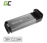 windmeile | GreenCell Batterie E-Bike 36V 12Ah pour porte-bagages, cellules Li-Ion, 250W, BMS, indicateur de charge, vélo, E-Bike, vélo électrique, Pedelec