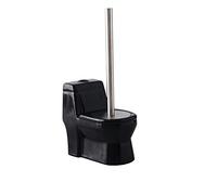 Windmilne Ensemble Porte-Brosse WC Brosse WC Mignonne avec Long Manche et Base en céramique pour Un Rangement Facile de la Brosse WC Qui améliore l'utilisation de l'espace Brosse WC et Support (F)