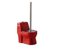 Windmilne Ensemble Porte-Brosse WC Brosse WC Mignonne avec Long Manche et Base en céramique pour Un Rangement Facile de la Brosse WC Qui améliore l'utilisation de l'espace Brosse WC et Support (E)