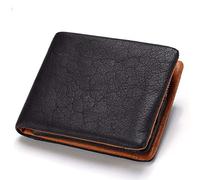 Windmilne Portefeuilles en Cuir pour Hommes, Porte-Monnaie, Porte-Cartes, Pince à Vallet pour Sac d'argent (Noir Horizontal)