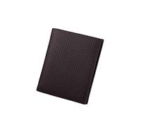 Windmilne Portefeuilles pour Hommes Portefeuille Court Personnalité Deux Volets Portefeuille Horizontal et Vertical Qualité Portefeuille en Cuir PU Paquet de Cartes (Marron foncé 02)