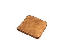 Windmilne Portefeuilles pour Hommes Portefeuille en Cuir pour Hommes, Mince, Hipster, en Cuir de Vache, Porte-Cartes de crédit/pièce d'identité, Porte-Monnaie Pliable (A)