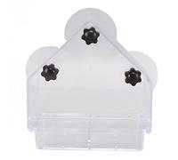 Window Bird Feeder Transparent Tracs détachable Durable Durable avec des sous-Tasses Fortes pour la Maison Oiseau extérieur Regarder des matériaux ABS 16.5X15X6.2CM