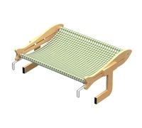 Window Cat Hammock - 17inch Wooden Cat Window Perches| Wood Cotton Metal Cats Bed - Space Saving Hammock with Breathable Fabric for Kittens Providing Rest Play and Grooming Comfort Indoors