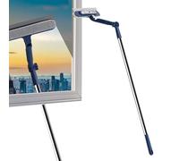 Window Cleaning Brush - Extendable Tool for Glass | Abs with Rotatable Head, 2-in-1 Washing Accessory, Indoor Outdoor Use for Kitchen, Living Room, Home, Tile Floor