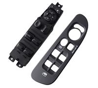 Window Control Switch Commutateur Commande Principal Fenêtre Électrique + Plaque Panneau Commutateur Fenêtre Pour Jeep Pour Cherokee 4 Portes 1997-2001 56009449AC Interrupteur Lève Vitre