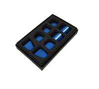 Window Control Switch Pour Tesla Model 3 2021 Pour Model Y 2021 Décoration Intérieure Autocollant Fenêtre Interrupteur Poignée Rappel Autocollant 11 Pièces/ensemble Interrupteur Lève-Vitre(Bleu)