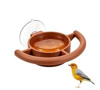 Window Feeder, Suction Cup Mount Transparent Food Dispenser Feature, Outdoor Viewing Feeding Station for Garden Yard Patio House Living Room Bedroom Fence Use