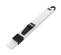 Window Groove Brush, Crevice Cleaner Tool, Corner Gaps Scrubber, Detachable Dustpan Design, Multi-Part Deep Cleaning, White 2-in-1 Set, for Kitchen Sink Or Bathroom Use, Long-Term Use