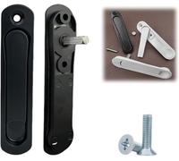 Window Handle Concealed Window Handle Zinc Alloy White/Black, Hardware Accessories for Windows, Screen Handle with Stainless Steel Screws (White)