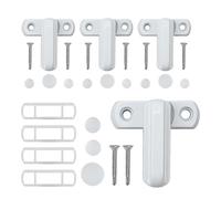 Window Locks, Heavy Duty Aluminum Alloy Latch, Adjustable Design Fits Most Standard, Anti-Theft Lock for Sliding Glass Door Casement, Apartment Hotel Home Security, Silver