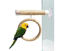 Window Perch for Birds | Suction Cup Portable Parrot Stand - Convenient Play Space Car-Mounted Bird Perch,for Cockatoo Macaw Lovebirds Indoor Outdoor Cage Fence Bath Car Travel