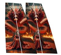 Window Pillar Cover Waterproof Film Black Wolf Engulfed In Flames