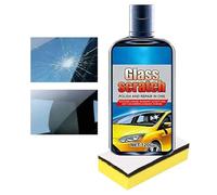 Window Scratch Remover - 120ml Repair Liquid, Glass Scratch Repair with Easy-Apply Sponge, Windshield & Vehicle Glass Restorer, Automotive Detailing Solution, Home & Rv Care Accessory for Car