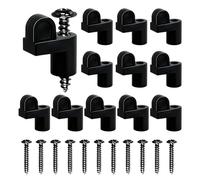 Window Screen Retainer Clips - ABS Carbon Steel 23x1.9x0.9cm | 12-Piece Fasten Locking Hardware Secure Fittings | For Farmhouse Living Room Bedroom Toolhouse Garage Study Kitchen Bathroom