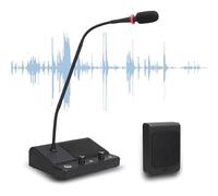 Window Speaker Intercom System, Dual Way Intercom System, Internal and External Mute Functions, Fully Automatic Call Control, Adjustable 360-degree Pickup Angle, for Bank, Hospital