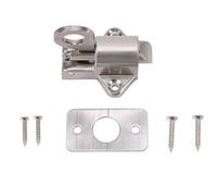 Window Spring Bounce Lock, Zinc Alloy Security Pull Ring Spring Bounce Door Bolt Self Closing Latch for Gate Shed Window