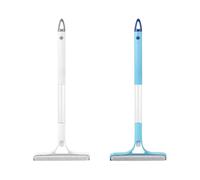 Window Squeegee, Ergonomic Windshield and Glass Cleaning Tool, Streak Free Scraper with Comfortable Grip Handle, Black 1 Pack, for Shower Doors, Mirrors, Bathroom Tile, RV, Floors, 22.83x8.46 inch,