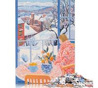 Window to Winter Puzzle 1000 Pièces Educa Jouet en Bois Divertissement Créatif De l'art De La Décoration Jeu Éducatif Challenge Toy Adultes & Enfants des 14 Ans 1000pcs (75x50cm)
