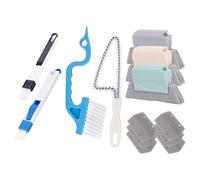 Window Track Cleaning Tools, Sliding Door Groove Scrubber, Handheld Cleaner Set, Compact Detailing Brush Kit, Cleaning Accessory for Dining, Shower, Bathroom, Household, Multicolor