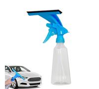 Window Washer Kit - Handheld Wiping Clear Brush, Built-In Sprayer Squeegee Kit | Streak-, Compact Ergonomic Wand, Soft Rubber Edge for Glass Panels, Patio Doors, Home Surfaces, Floor, Vehicle