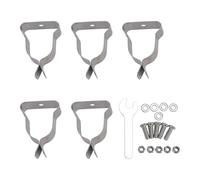 Window Well Cover Spring Clamp Kit | Robust Cold Rolled Steel Zinc Plated Hardware | Secure Fastening for Corrugated Metal/Plastic Wells | 5 Clamps + Wrench Included