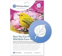 WindowAlert Aspen Leaf Autocollant anti-collision - Réfléchissant aux UV - Pour protéger les oiseaux sauvages des collisions de verre