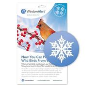 WindowAlert Autocollant Anti-Collision en Forme de Flocon de Neige - Réfléchissant aux UV - pour protéger Les Oiseaux Sauvages des collisions de Verre - Fabriqué aux États-Unis
