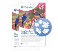 WindowAlert Leaf Medley Anti-Collision Decal - UV-Reflective Window Decal to Protect Wild Birds from Glass Collisions 2-Pack - Made in The USA