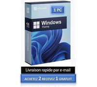 Windows 11 Famille - Home - Clé d'activation - 2 PC Livraison 2H par email - En téléchargement