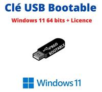 Windows 11 Pro 64 bits sur Clé USB 8GO avec licence