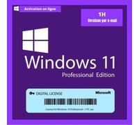 Windows 11 Pro activation en ligne- 1 PC