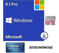 Windows 8.1 Pro / Professionnel 32/64 bits - Livraison Rapide 5min Activation à vie