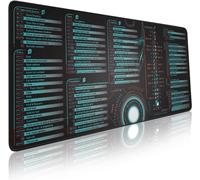 Windows, Office, Excel, Adobe Photoshop Touches De Raccourci Étendues Grand Tapis De Souris Tapis De Bureau De Jeu Pour Pc. Tapis De Souris À Base Antidérapante À Bord Cousu, Tapis De Clavier