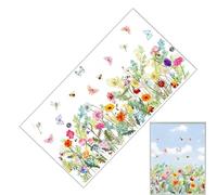 windowStickers Decals - Removable Colorful Spring Design windowClings, Door Mirror Bathroom Kitchen Home Apartment Farmhouse Restaurant Decor | Seasonal Display Change, Retail Store windowArt