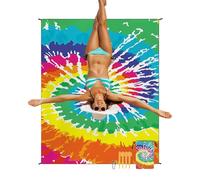 Windprofa - Couverture de pique-nique portable - Couverture de pique-nique imperméable - 200 x 180 cm - Tapis de sol - Coussin de camping léger avec 4 poches d'angle et 4 stylos pour se détendre au