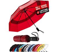Windproof Travel Umbrellas for Rain Easy Auto Open Close,Durable & Compact Umbrella,Strong Fiberglass Frame,Waterproof Canopy Backpack,Purse,Portable Umbrella for Travel.[V38]