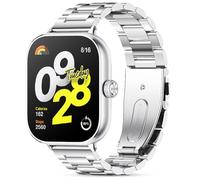 WindRen Bracelet en Acier Inoxydable Compatible avec Xiaomi Redmi Watch 5/Redmi Watch 4/Xiaomi Mi Band 8 Pro, No Gap Métal Bracelet pour Redmi Watch 5/4 /Xiaomi Mi Band 9 Pro Argent