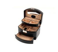 WINDROSE Boîte à bijoux noir pour femme - Merino Moda Jewellery Box Automatic 312591