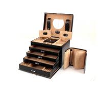 WINDROSE Boîte à bijoux noir pour femme - Merino Moda Jewelry Box 20680