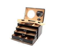 WINDROSE Boîte à bijoux noir pour femme - Merino Moda Jewelry Box 325060