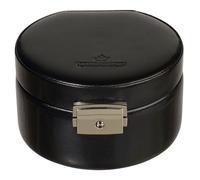 WINDROSE Boîte à bijoux noir pour femme - Merino Round Jewelry Box 189981