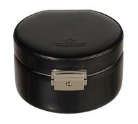 WINDROSE Boîte à bijoux noir pour femme - Merino Round Jewelry Box 310818