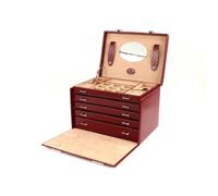 WINDROSE Boîte à bijoux rouge pour femme - Merino Jewelry Box Big 311766