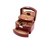 WINDROSE Boîte à bijoux rouge pour femme - Merino Moda Jewellery Box Automatic 311768