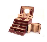 WINDROSE Boîte à bijoux rouge pour femme - Merino Moda Jewelry Box 20679