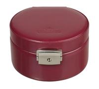 WINDROSE Boîte à bijoux rouge pour femme - Merino Round Jewelry Box 310858