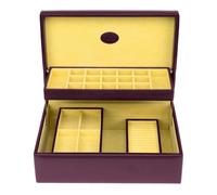 WINDROSE Boîte à bijoux violet pour femme Merino Moda Charmbox Aubergine 268972