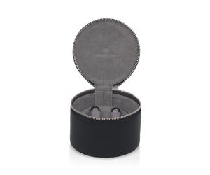 Windrose Petite boîte à bijoux ronde Nappa - Le Noir